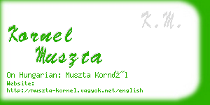 kornel muszta business card